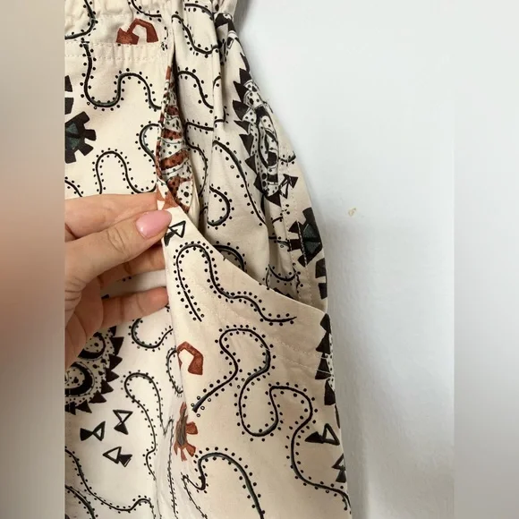 Isabel Marant Etoile Patterned Cream and Black Women Shorts - Picture 9 of 10